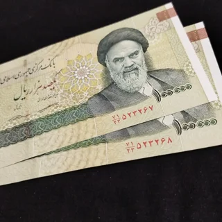 جفت اسکناس ۱۰۰۰۰۰ ریالی کرباسیان - سیف | سوپر بانکی UNC